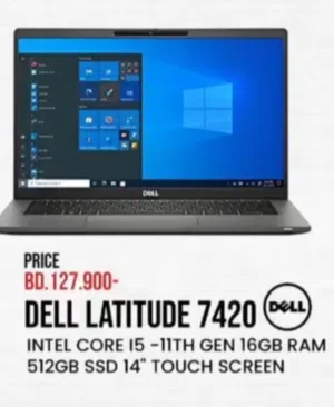 DELL LATITUDE 7420 DeLI INTEL CORE 15 -1ITH GEN 16GB RAM 512GB SSD 14" TOUCH SCREEN