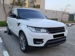 RANGE ROVER SPORT SUPERCHARGED 2016 – HSE, GCC SPEC, FULL OPTION, WHITE, ZAFRAAN INTERIOR, AED 75000