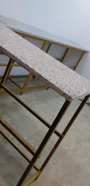 طاولات مع رخام جدد الاولى 300x60 الثانية 180x60