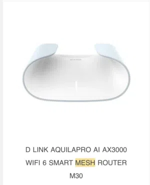 ميش للواي فاي - D LINK AQUILAPRO AI AX3000 WIFI 6 SMART MESH ROUTER M30