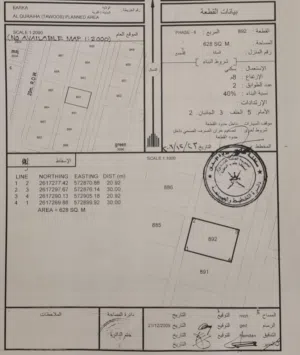 ارض في بركاء القريحة السادسة للبيع