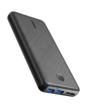 Anker 20000mah power bank (PowerCore 20K) شاحن محمول فائق السعة ثنائي المنافذ سعة 20 الف ملي امبير