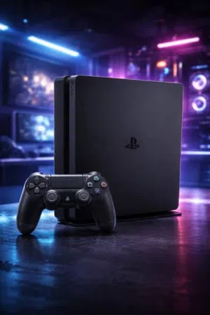 PS4 Slim 2TB  بلايستيشن فور سلم هارد 2 تيرا 2TB مع يدات وكالة وضمان شهر  تهكير CD-Blue-Ray جدا سريع