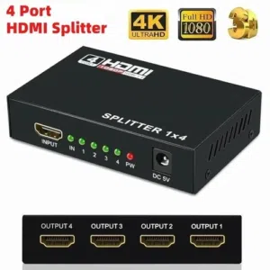 FOUR HDMI displays from 1 HDMI source with this splitter