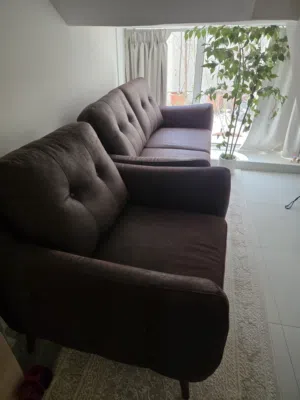 طقم كنب جلد، لم يستخدم على الإطلاق