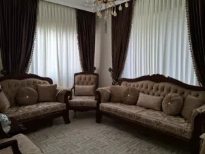 كنب ضيوف 9 مقاعد شبه جديد للبيع