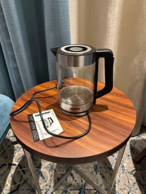 Geepas Glass Electric Kettle, Clear, GK38023UK 1.7 Liters