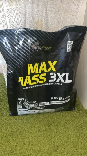 بروتين MAX MASS 3XL مفتوح واخد منه 4 ايام بس صلاحيه 2028