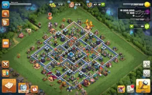 حساب كلاش اوف كلانس قرية تون 13 شبه ماكس للبيع 45 الف