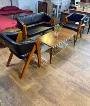 طقم كنب مودرن مستورد خشب زان ثنائية + مفرد عدد 2