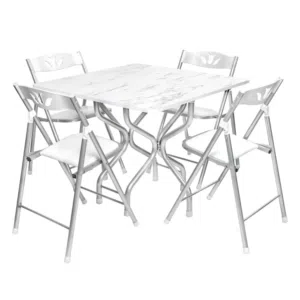 طاولة طعام خارجية مع 4 كراسي