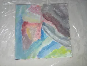 لوحة فنية باستخدام لوحات صغيرة وكبيرة