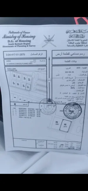 Commercial Land for Sale in Al Batinah Barka