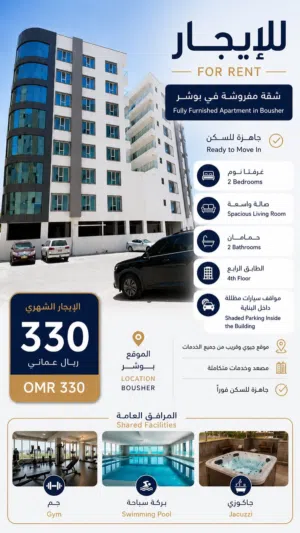 70 m2 2 Bedrooms Apartments for Rent in Muscat Bosher