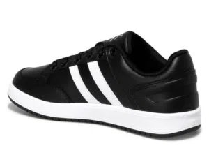 حذاء Kinetix رجالي كاجوال (Sneakers) – أسود بخطين أبيض