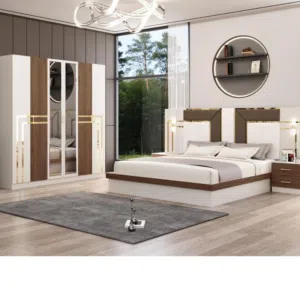 BEDROOM SET 7 PCS WITH MATTRESS WITH FITTING/غرف نوم مع دوشج مع سباع قطع مع ترکیب شامل