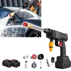 طرمبة ماكنة قذف الماء بضخ عالي وقوي لتنظيف عميق ومريح لهيكل السياره