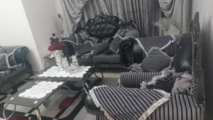 طقم كنب بحاله الوكاله مع البرادي والطوايل كامل