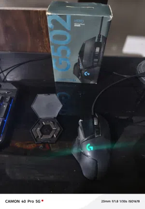 ماوس logitech g502 hero + كيبورد شوف الوصف