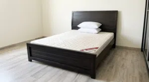 Solid Wood Queen Bed with Mattress Very Good Condition(Negotiable)