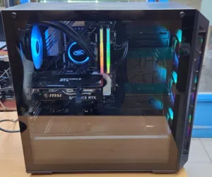 للبيع بي سي جيمنق Amd ryzen 5 3600 xt256M.2 ssd+1TB /16Ram/3050 8 GB RTX كالجديد