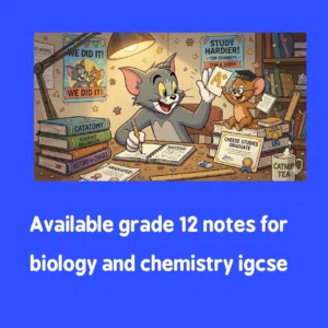 متاح مذكرات كيمياء واحياء ثناءي اللغة 12