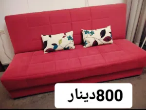 كنبه للبيع استعمال بسيط بيفتح سرير مع تخزين مقاس الطول 190العرض 60 المكان طرابلس