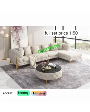 طقم كنب نظيف وجاهز للاستخدام – Elegant Design, Great Condition, Best Value