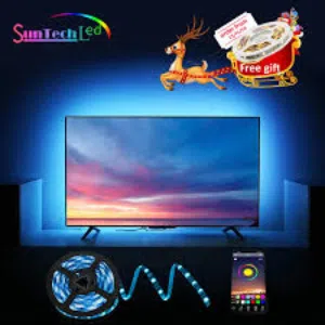 حبل ديكور شريط اضاءه زنون لاصق خلف شاشة التلفاز لاعطاء شكل مميز للمكان او سياره