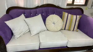 طقم كنب خشب زان فاخررر ونظيف (غرفة جلوس بحالة ممتازة)