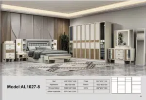 BIG BEDROOM SET WITH MATTRESS 10 PCS WITH FITTING/غرف نوم مع دوشج اشرہ قطع مع ترکیب مجاني