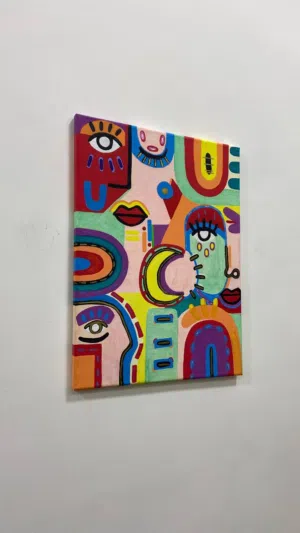 لوحة فنية مناسبة لديكور المنزل والغرف ومناسبة للإهداء والاقتناء،بطابع ملفت وحيوي