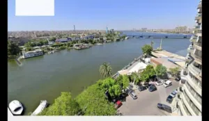 شقة اطلالة مباشرة بانواما النيل الزمالك ابوالفدا