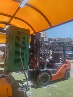 تاجير رافعات شوكيه تحميل وتنزيل جميع انواع البضائع