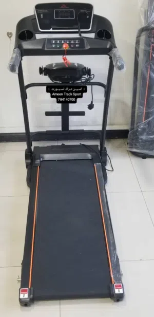 جهاز سير كهربائي بشاشة عرض ونبض قلب وسماعات، أداء قوي وتجربة تمرين متكاملة مزود بي جهاز هزاز