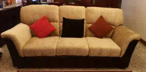 Beige-Gold Sofa Set 6 seater (3+2+1)