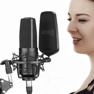 ميكرفون تسجيل احترافي BOYA مايك Boya Cardioid Condenser Microphone Studio Audi