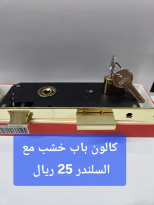 كالون باب خشب مع السلندر