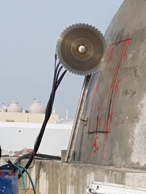 قص خرسانه وتكسير بلاط وهدم جدر