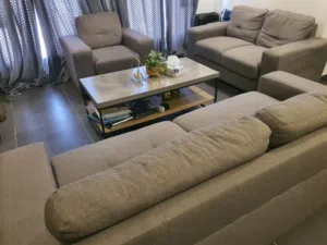 sofa set with table  / wansa television
