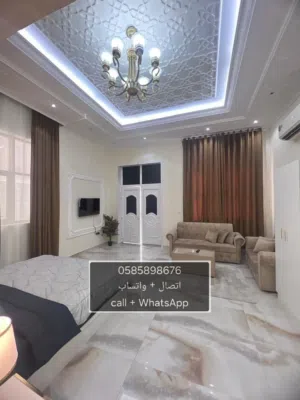 للايجار استيديو مفروش مدخل خاص في الصاروج 2600 شهري