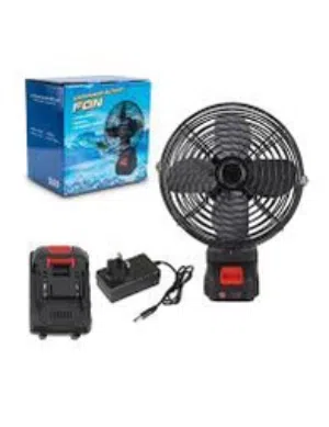 Rechargeable lithium electric fan for sale strong wind with 2 batteries including
