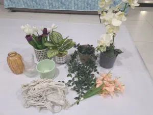 Home Decor - Artificial Plants and Pots For Sale (Altogether - 10 OMR)