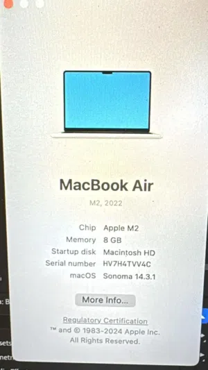 لبيع استخدم بسيط MacBook Air M2 (2022)