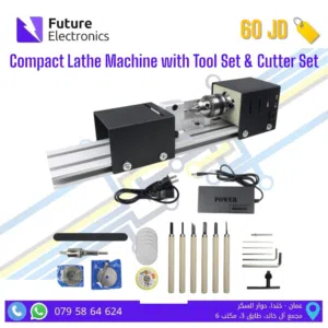 Compact Lathe Machine with Tool Set & Cutter Set