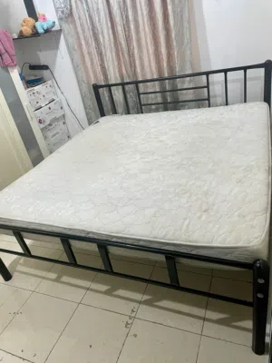 Bed king size with mattress . Cabinet . Sofa for sell