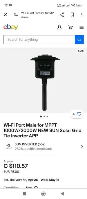 Solar inverter wifi dongle, CT, Huawei data port
