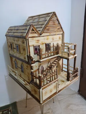 تحف خشبيه مجسمات منازل ومناضر