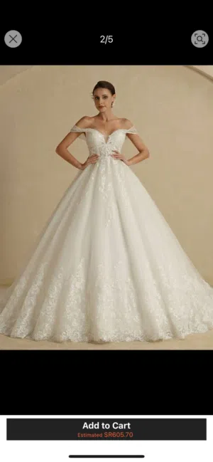 فستان فرح ابيض