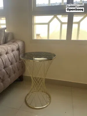 Side Tables for Sale Gold Marble & White Glass